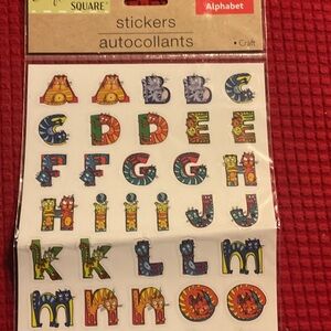 Alphabet Animal Letter Stickers - Colorful Animal Print Letters